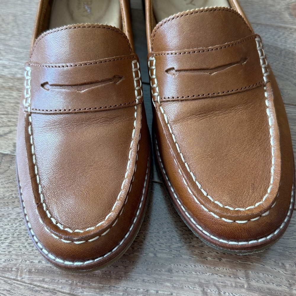 Sperry buttery soft leather Seaport loafers 8.5 tan flats - Picture 3 of 8